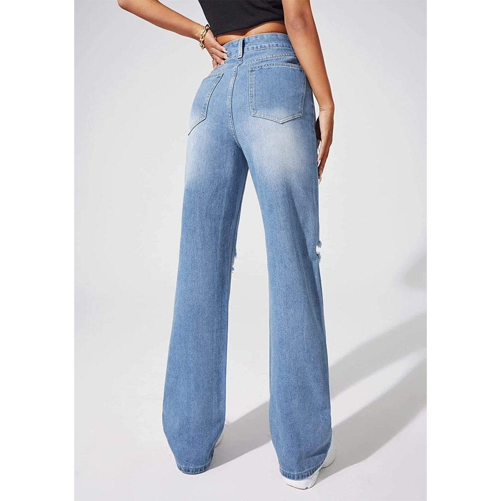 Retro 3D Embroidered Butterfly Ripped Jeans