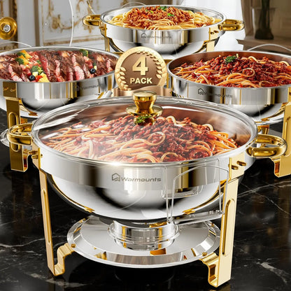 WARMOUNTS 5-Quart Buffet Warmer Set — Ideal for Parties, Catering Events, Weddings, and Banquets